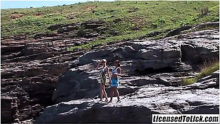 Hot Babes Go Down On Each Other At Beach With Tarra White