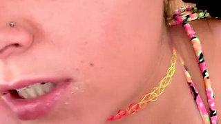 Hote brunette Zoey Foxx POV blowjob cum swallow