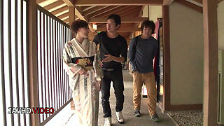Exclusive Outdoor Threesome with Aoi Mizuno - Intense Blowjob Scene