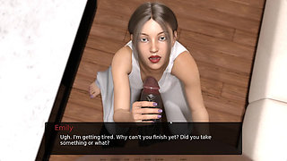 Horny Wife Giving Blowjob Black Man Huge Cock While Cuckold Husband Watching Them