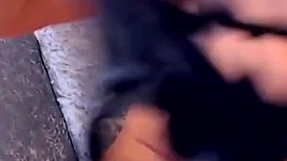 Stuffed black thong squirt, gaping my ass for you