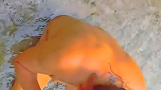 Beach Facial with Friends Wife-slow Mo Cumshot