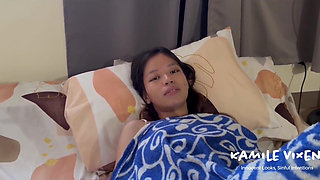 Real Filipina 18yo Masturbating Hairy Pussy Caught by Stepbro