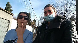 PUBLIC BLOWJOB POV CUMSHOT IN MOUTH IN STREET