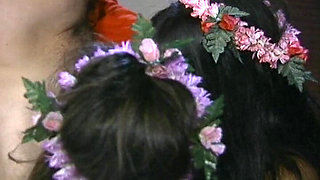 Steamy Threesome with Busty Brunettes and Milky Passion