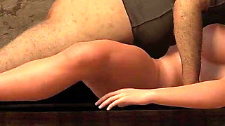 Sexy Blonde Spreading Her Legs for a Grey Old Man