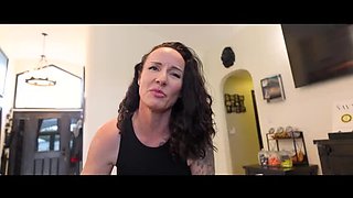 Step Son Cheats On Stepmom With Her Best Friend - Luci Power & Remy Woods Threesome Blowjob & Doggystyle Creampie