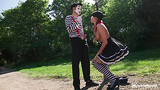 Frances Bentley's Sexy Street Threesome with Passion