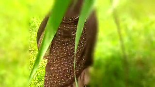 Desi village Bhabhi Sukunmi outdoor sex with devar in jungle - public nudity & doggy style