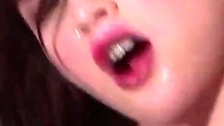 Hot BBW redhead with big tits gets facialized