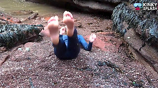Salty Wetsuit Toe Sucking Slut