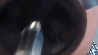 Close-up on Fucking Machine in Ass Cunt Fucked with Vacuum