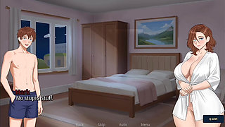 Sexy big boobs big ass Lena rubs huge cock early in the morning - gameplay