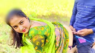 Bhabhi Devar Outdoor Sex in Hindi - Doggy Style Fucking in Field with Big Cock