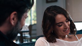 Sophia Burns rides Tommy Pistol's thick cock in steamy cowgirl action