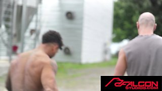 Naughty Jock Takes Tractor Tire Challenge And Barebacks Hun