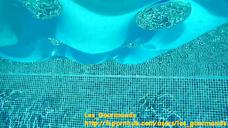 Fingered On The Air Mattress In The Pool