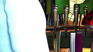 Anna Exciting Affection #22 - Sucking dick in bar - 3d hentai comic