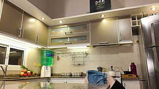 Kitchen Backstage Fucking on the Counter Between Takes