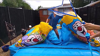 Porn Stars in a Bouncy Castle Before the Party!
