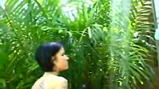 Cute Teen Allie Shower Pussy Masturbation Outdoors