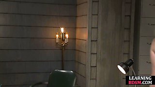 Strapon Naughty Femmes Butt-Fuck Loser in Erotic Threesome Heat