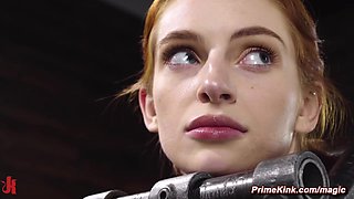 Maya Kendrick is ocked in metal and butt fucking nailed